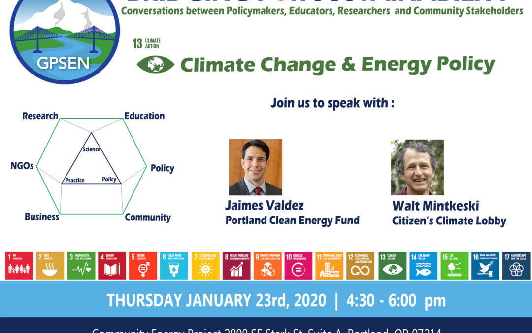 Collaborative Efforts to Battle Climate Change: A Conversation Hosted by GPSEN’s “Bridging for Sustainability”